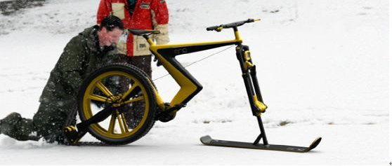 雪地專用自行車：用滑雪板當(dāng)輪子你見(jiàn)過(guò)嗎--磐眾科技(廣州)有限公司