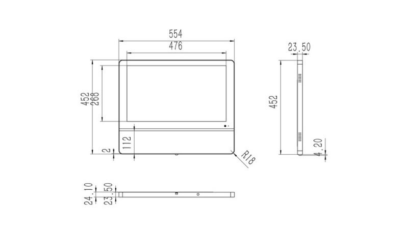 21.5寸壁掛式廣告機(jī) PZ-21.5BE1--廣州磐眾智能科技有限公司