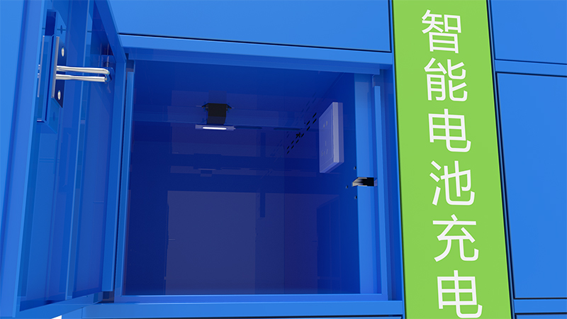 自助充電柜的柜子里帶有小LED燈，便于柜內(nèi)照明-廣州磐眾智能科技有限公司